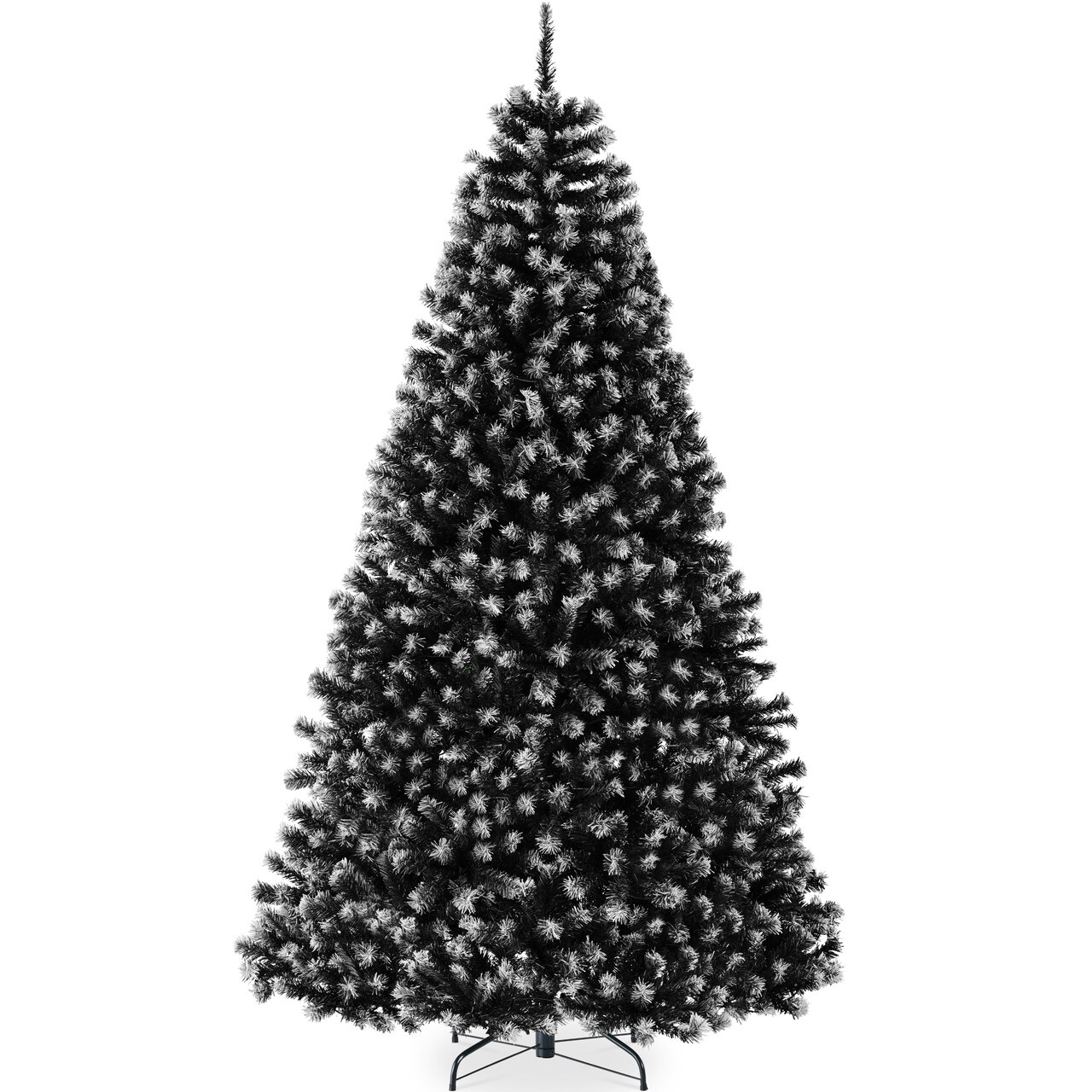 Best Choice Products Artificial Frosted Christmas Tree, Premium Unlit Spruce Design, Dense Branches – Black Spruce​